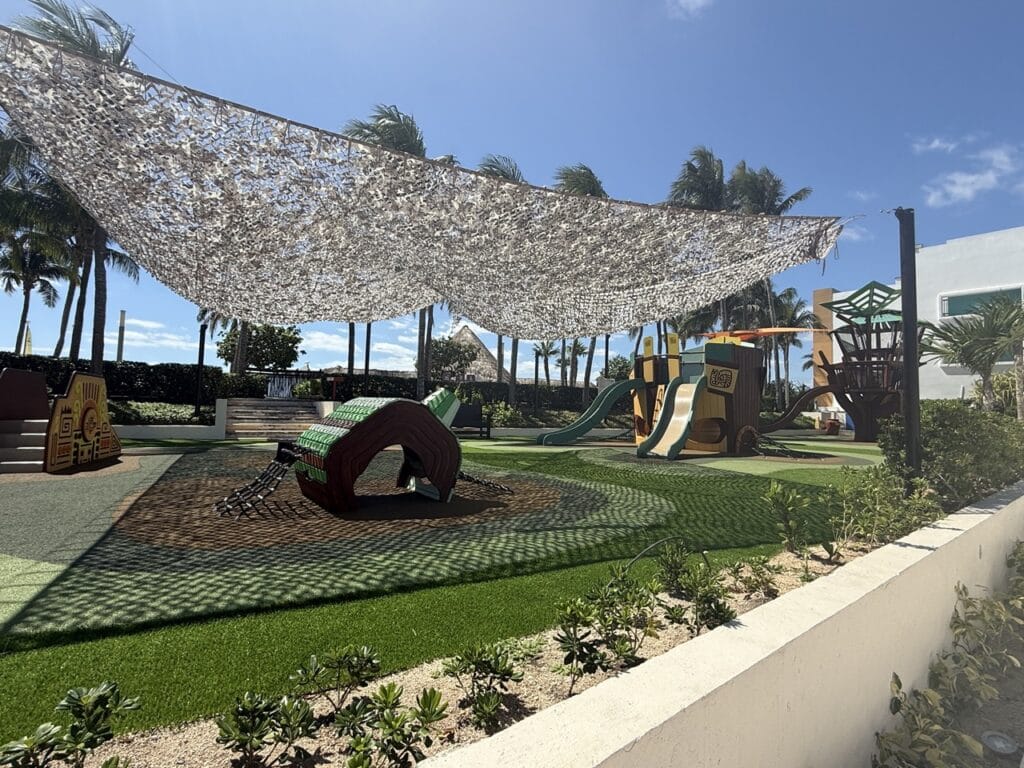 Play area across from the waterpark at Club Med Cancun